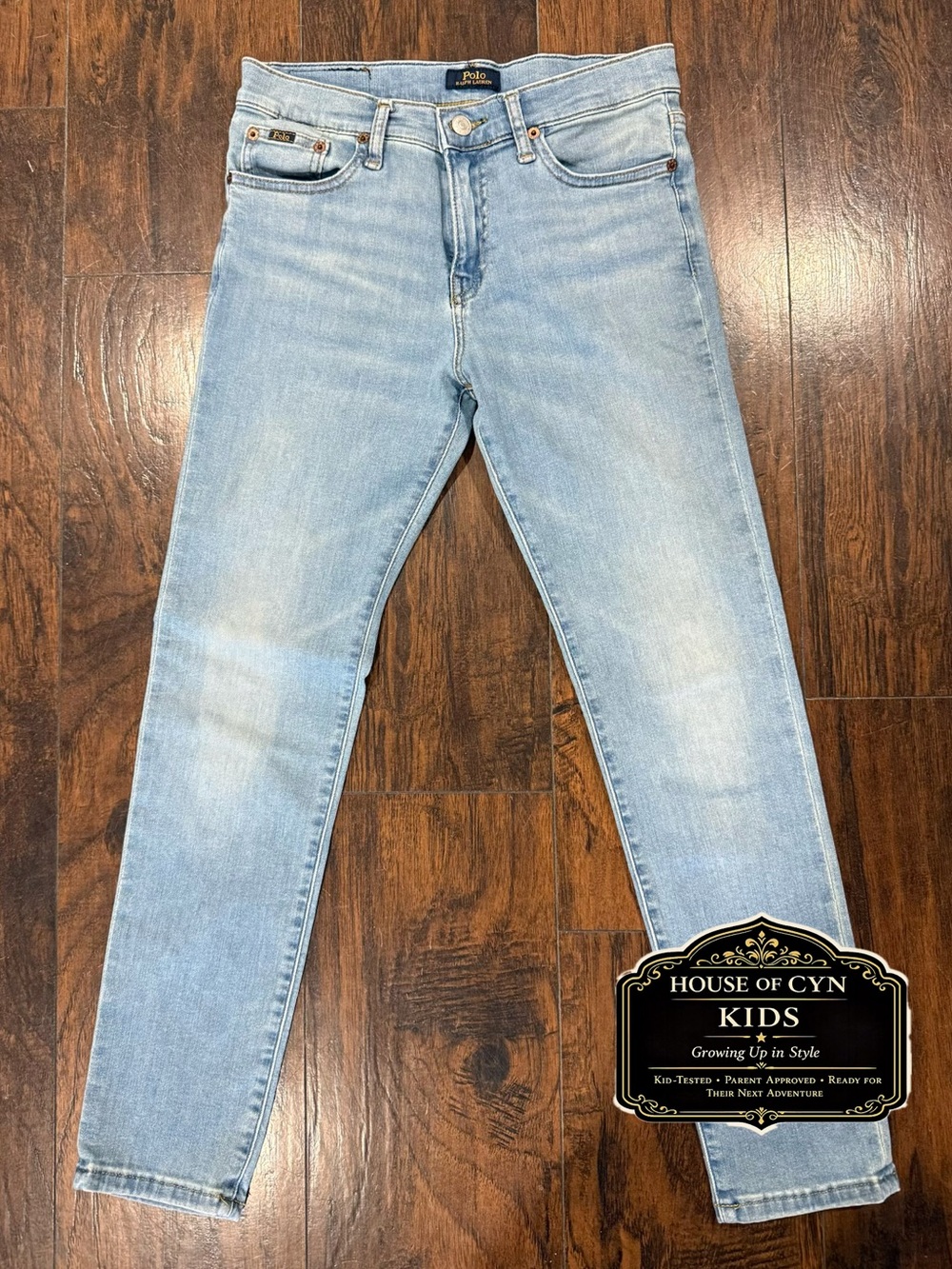 Polo Ralph Lauren Eldridge Skinny Boys Jeans 14 Light Wash Denim